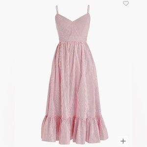 J. Crew red and white sundress spaghetti strap summer dress